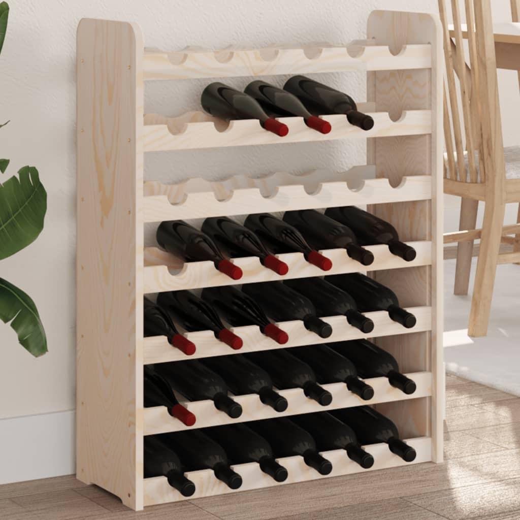  Stojak na wino 67,5x25x87 cm lite drewno sosnowe 42 butelki do salonu nr. 2