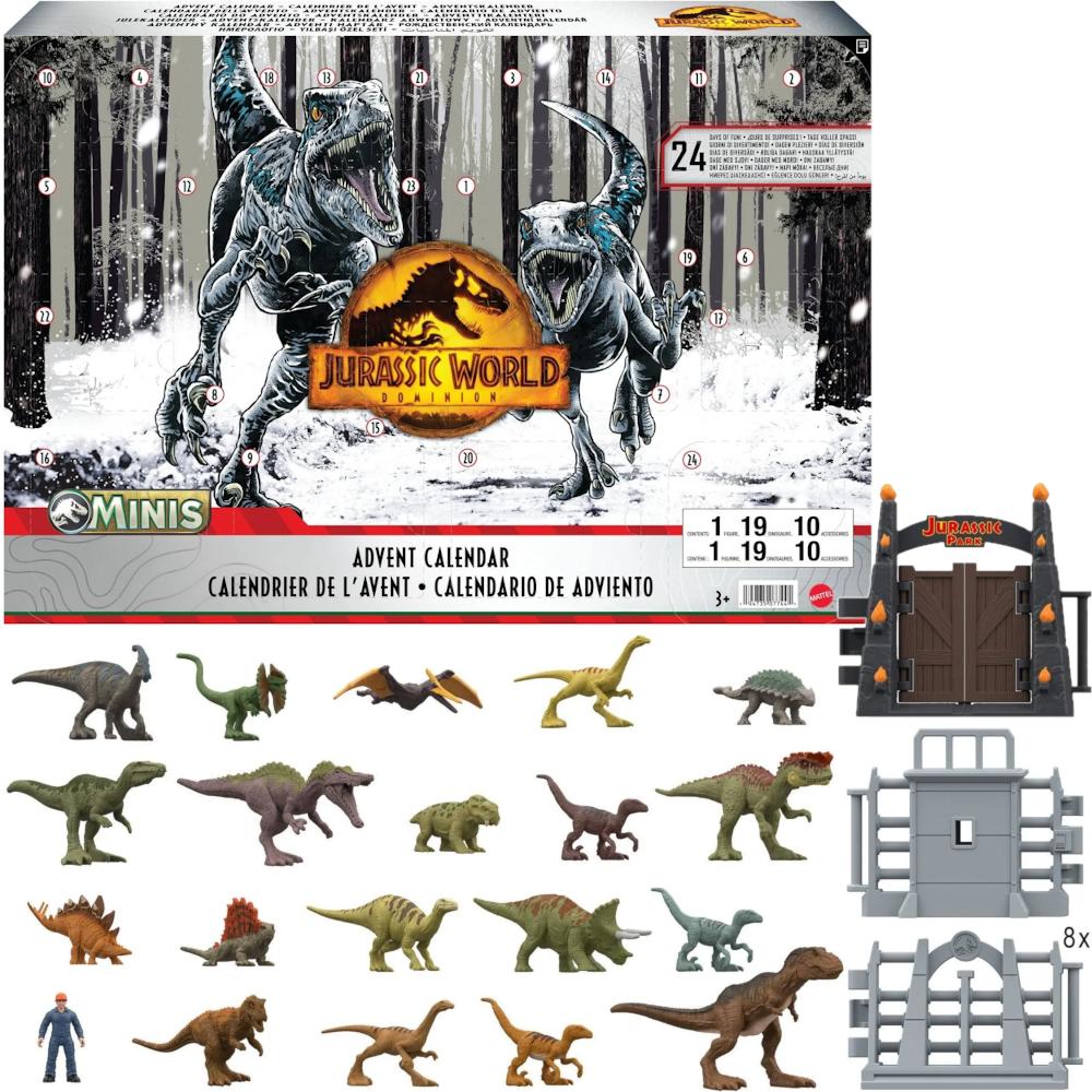 Zestaw niespodzianek kalendarz adwentowy jurassic world dominion minis dla dziecka