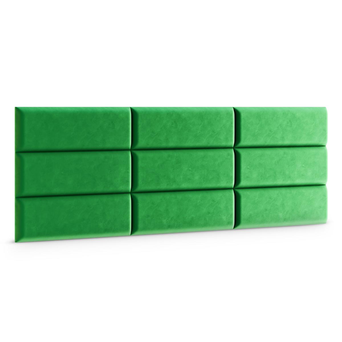 Panele tapicerowane  90x30 cm na ścianę magic velvet zielony nr. 3