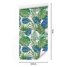 Tapeta W Rolce Kolorowe LIŚCIE Monstera Kameleon 53x1000  - Miniaturka zdjęcia nr 2