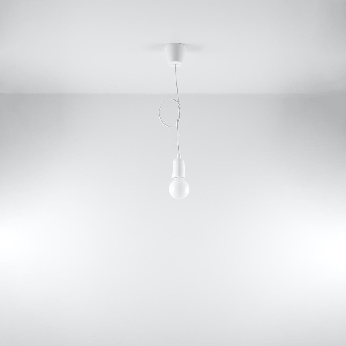 Lampa wisząca DIEGO 1 biała 90x9x9cm nowoczesna E27 do salonu nr. 5