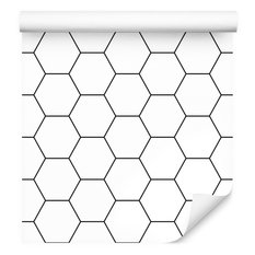 Tapeta Do Salonu SZEŚCIOKĄTY Wzór Geometryczny 3D 53x1000  - Miniaturka zdjęcia nr 3