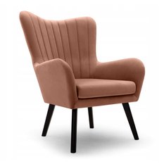 Fotel TED 76x100x78 cm do salonu różowy Kronos