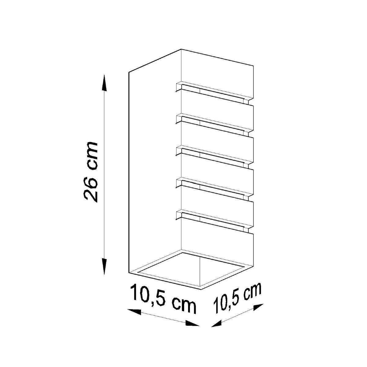 Kinkiet ceramiczny SAMIR 26x10.5x10.5cm E27 nowoczesny do salonu nr. 5