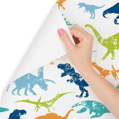 Tapeta ścienna kolorowe dinozaury, pokój dziecięcy  - Miniaturka zdjęcia nr 1