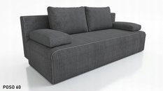 Kanapa Zoja z funkcją spania 82x201x91 cm do sypialni z pojemnikiem na pościel poso ciemnoszara - Miniaturka zdjęcia nr 1