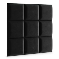 Panele tapicerowane 40x40 cm na ścianę magic velvet czarne - Miniaturka zdjęcia nr 3