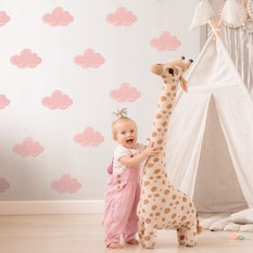 NAKLEJKA NA ŚCIANĘ DO POKOJU DZIECKA 120x60 RÓŻOWE CHMURKI - Miniaturka zdjęcia nr 5