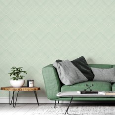 Tapeta Do Salonu Zielony Wzór GEOMETRYCZNY Retro 53x1000  - Miniaturka zdjęcia nr 7