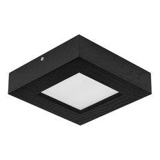 Panel LED 25 x 25 x 5 cm plafon z drewna czarny 18W 4000K do salonu - Miniaturka zdjęcia nr 3