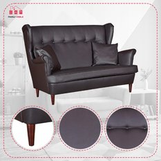 Zestaw wypoczynkowy eko skóra sofa + 2 fotele - Miniaturka zdjęcia nr 6