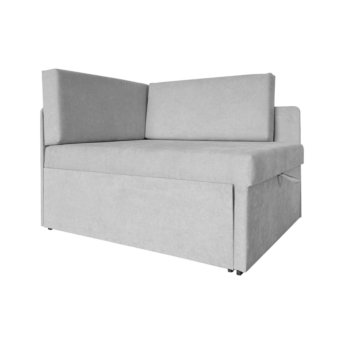 Narożnik Viluś 108x81x78 cm sofa jednoosobowa do pokoju salonu z funkcją spania i przechowywania dla dzieci szary