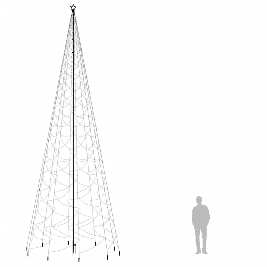 Choinka z kołkiem gruntowym, 3000 ciepłych białych LED, 800 cm nr. 8