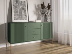 Komoda Iseo 154 cm do sypialni salonu zielony smoke green złoty - Miniaturka zdjęcia nr 7