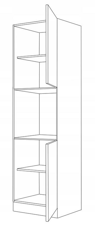 Szafka kuchenna 60x57x210 cm słupek do zabudowy piekarnika orzech okapi czarny do kuchni nr. 2