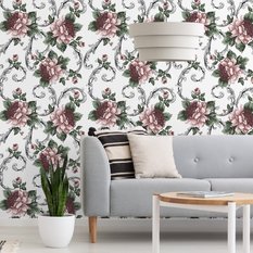 Tapeta Kwitnące kwiaty, dekoracja w stylu nowoczesnym - Miniaturka zdjęcia nr 4