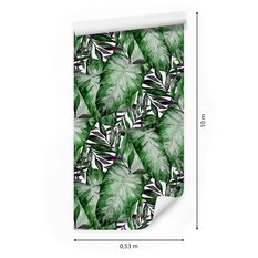 Tapeta, z Efektem 3 D, Tropikalna Dekoracja, Liście - Miniaturka zdjęcia nr 2