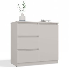 Komoda Malwa 75x80x40 cm do salonu sypialni kaszmir beż - Miniaturka zdjęcia nr 1