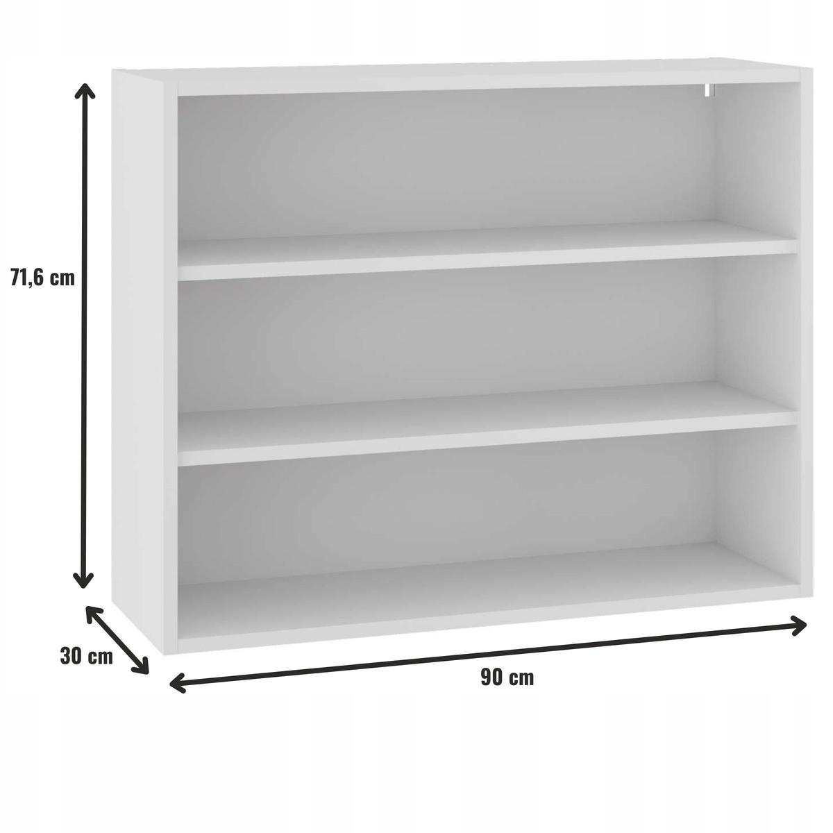 Korpus szafka kuchenna górna 90x72x30 cm z akcesoriami biały do kuchni nr. 2