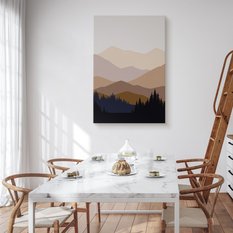 Obraz Do Salonu Pastelowe Góty Pejzaż Las Natura Styl Boho 80x120cm - Miniaturka zdjęcia nr 4