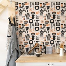 Tapeta Do kuchni Czajniki OWOCE Kawa Mleko Napisy  - Miniaturka zdjęcia nr 4