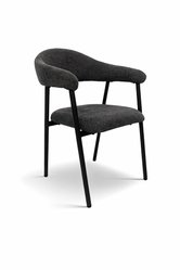 2x krzesło tapicerowane do jadalni VANO stelaż czarny, tkanina Aragon grafit cena za jedną sztukę 221,20 zł - Miniaturka zdjęcia nr 4