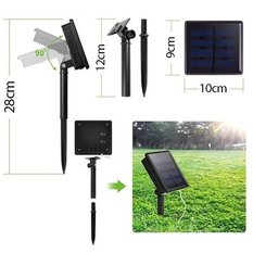 Girlanda ogrodowa 10m lampki ledowe solarne do ogrodu  - Miniaturka zdjęcia nr 10