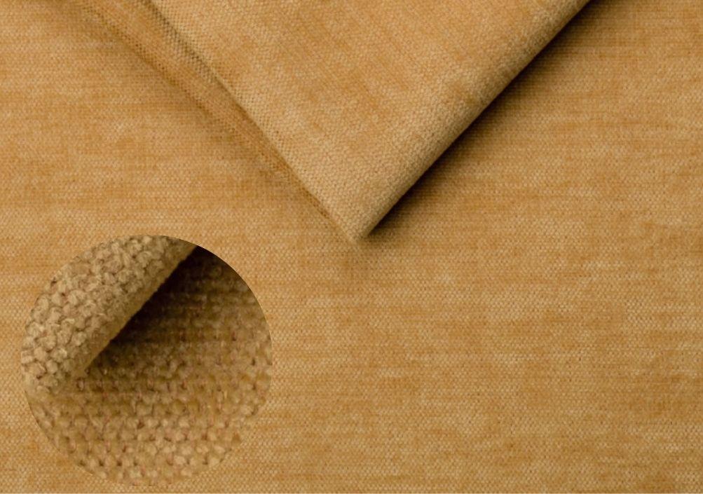 Kanapa z funkcją spania ITALY 253x110x71 cm trzyosobowa sofa rozkładana tkanina FLOW musztardowy nr. 5