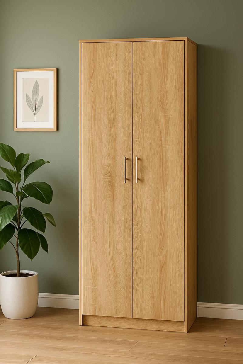 Regał Rafcio 2D 74x180x35 cm z półkami i drzwiami do pokoju biura dąb cremona bestseller nr. 2