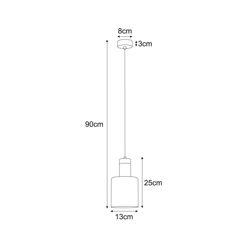 Lampa wisząca K-5255 ALTO 13x90x13 cm do salonu lub pokoju czarny/złoty/bursztyn nr. 5