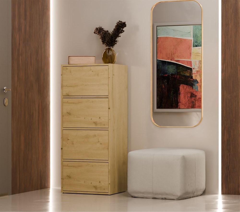 Komoda ALMA 119x50x40 cm do przedpokoju dąb artisan  nr. 2