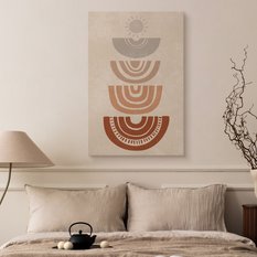 Obraz Na Płótnie Styl Boho Abstrakcja Aztecki Wzór 80x120cm - Miniaturka zdjęcia nr 5