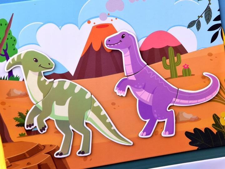 Książka magnetyczna Dinozaury RK-770 edukacyjna układanka dla dzieci nr. 7