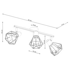 Plafon ARTEMIS 3 biały 19x17x52cm E14 nowoczesna lampa do salonu - Miniaturka zdjęcia nr 5