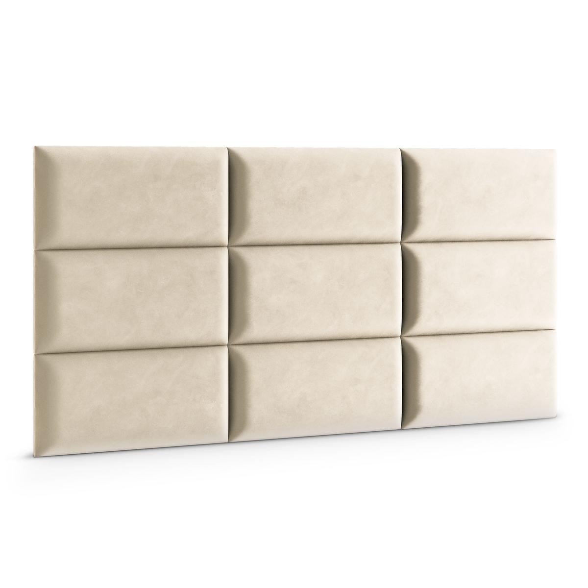  Panele tapicerowane 60x30 cm na ścianę magic velvet kremowy nr. 3
