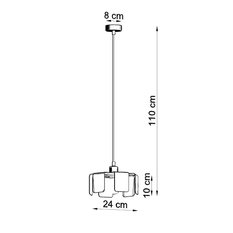 Lampa wisząca TULIP biały 110x24x24cm nowoczesna E27 do salonu - Miniaturka zdjęcia nr 4