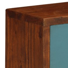  Biurko 110x50x90 cm z 4 szufladami i 2 półkami eleganckie w  stylu retro lite drewno akacjowe do gabinetu lub biura - Miniaturka zdjęcia nr 5