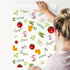 Tapeta do Kuchni VEGAN Kolorowe Warzywa Dekor 3D  - Miniaturka zdjęcia nr 7