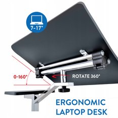 Tatkraft Joy stabilny stolik pod laptopa, 4 kółka - Miniaturka zdjęcia nr 4