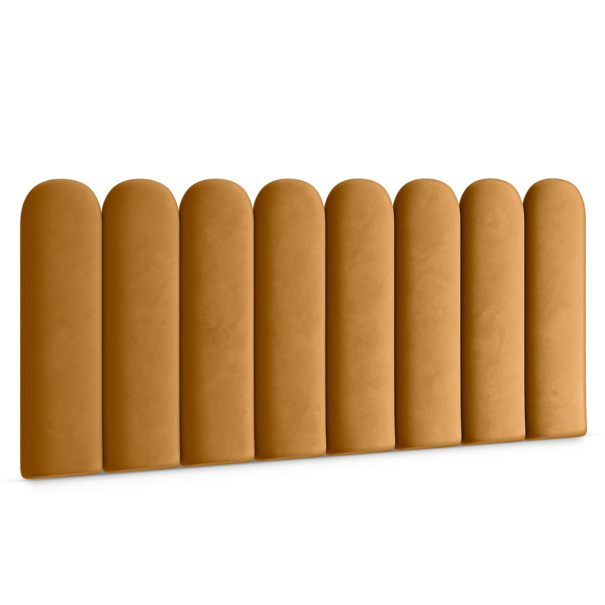 Panele tapicerowane 30x60 cm na ścianę płotek żółty