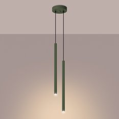 Lampa wisząca Pastelo 104x15x15cm do sypialni salonu zielona oliwka - Miniaturka zdjęcia nr 3