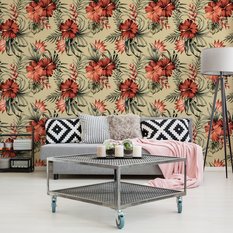 Tapeta Kwiaty HIBISKUSA Liście Tropikalne Przyroda  - Miniaturka zdjęcia nr 7