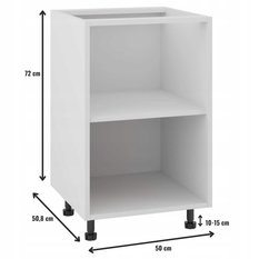 Korpus szafka kuchenna dolna 50x82x50,8 cm z akcesoriami biały do kuchni - Miniaturka zdjęcia nr 2