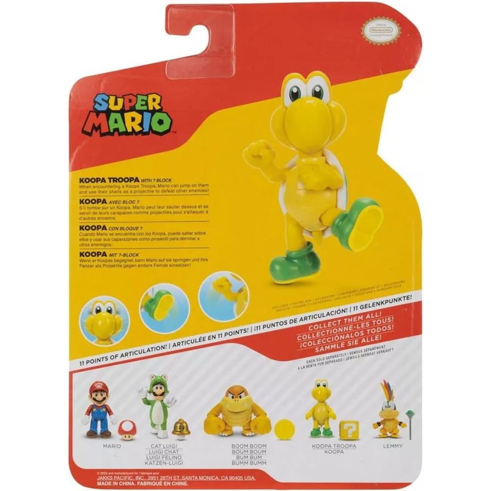 ORYGINALNA RUCHOMA FIGURKA KOOPA TROOPA + ? BLOCK SUPER MARIO JAKKS PACIFIC  nr. 4