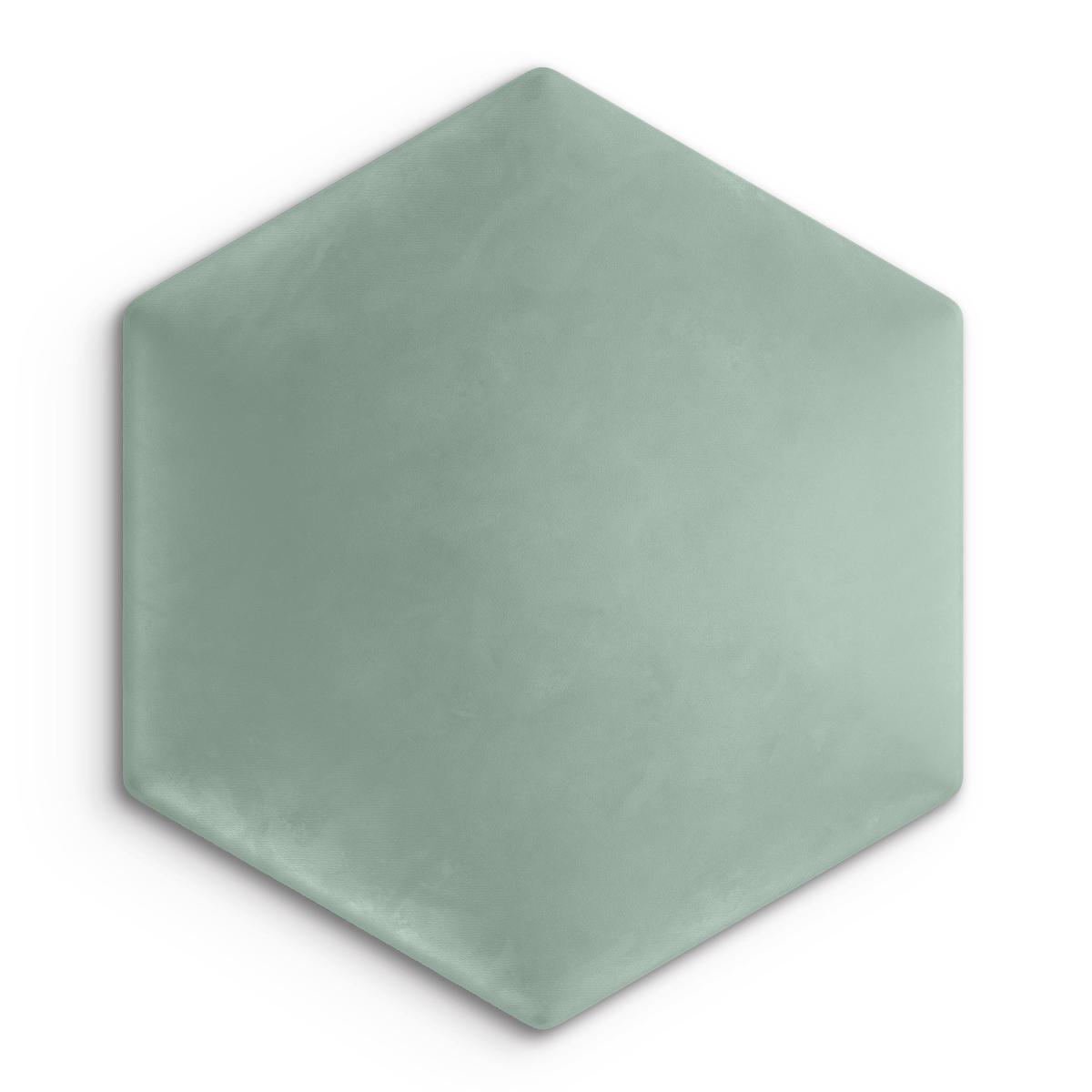 Panele tapicerowane 35x40 na ścianę hexagon miętowy nr. 2