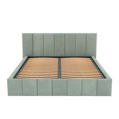 Łóżko tapicerowane 160x200 premium z pojemnikiem do sypialni miętowe wezgłowie 107 cm - Miniaturka zdjęcia nr 16