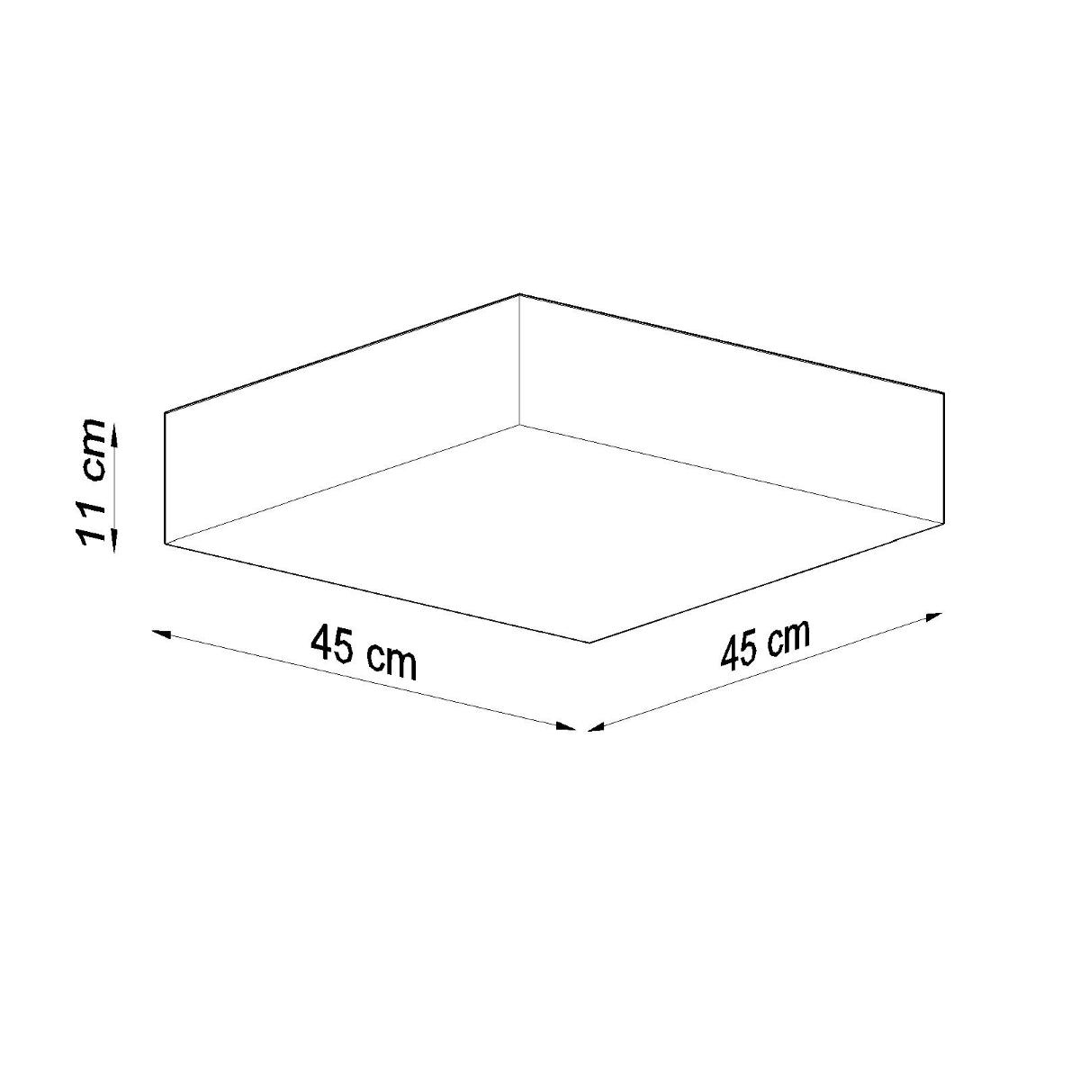 Plafon HORUS 45 czarny 11x45x45cm E27 nowoczesna lampa do salonu nr. 4