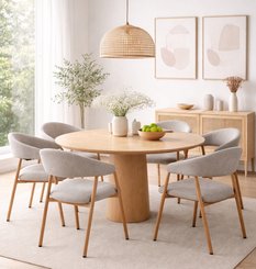 2x krzesło tapicerowane do jadalni VANO stelaż kolor dąb, tkanina szenil jasny beż cena za jedną sztukę 220 zł - Miniaturka zdjęcia nr 11