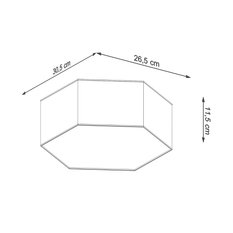 Plafon SUNDE 11 biały 11.5x26.5x30.5cm nowoczesna lampa E27 do salonu - Miniaturka zdjęcia nr 7