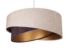 Lampa wisząca asymetryczna beżowo-brązowo-złota do salonu sypialni biura  - Miniaturka zdjęcia nr 2